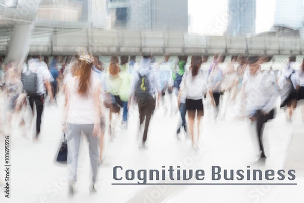 Obraz motion blur crowd