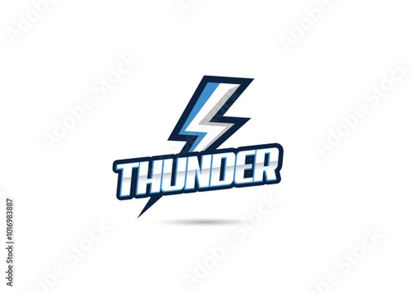 Obraz Thunder Logo, electric logo or lightning bolt logo