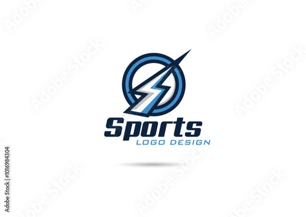 Obraz Thunder Logo, electric logo or lightning bolt logo