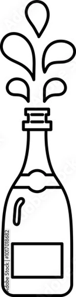 Fototapeta champange bottle party