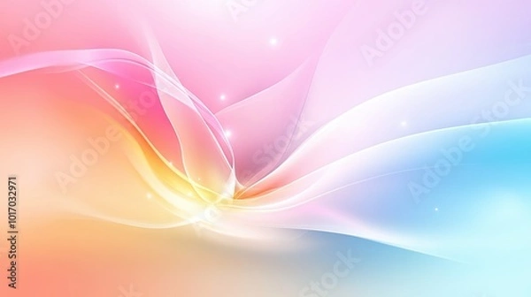 Fototapeta A soft rainbow background wallpaper with pastel hues and gentle fades, creating a light and airy design for any digital screen.