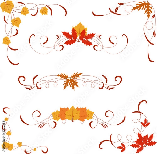 Obraz autumn design elements