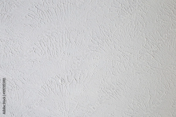 Fototapeta Sponge painted,abstract textured white ceiling background
