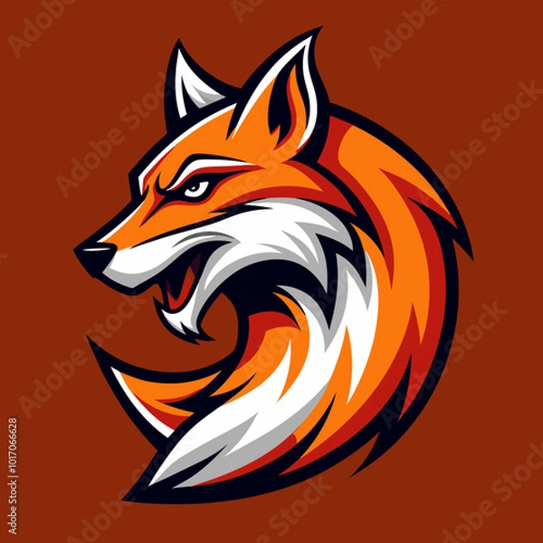 Obraz red fox vector illustration