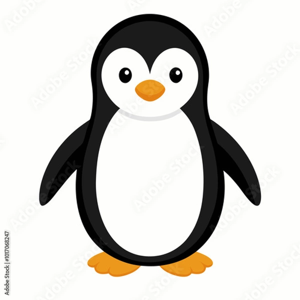 Fototapeta penguin vector illustration on a white background