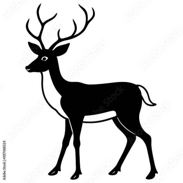 Obraz deer silhouette vector