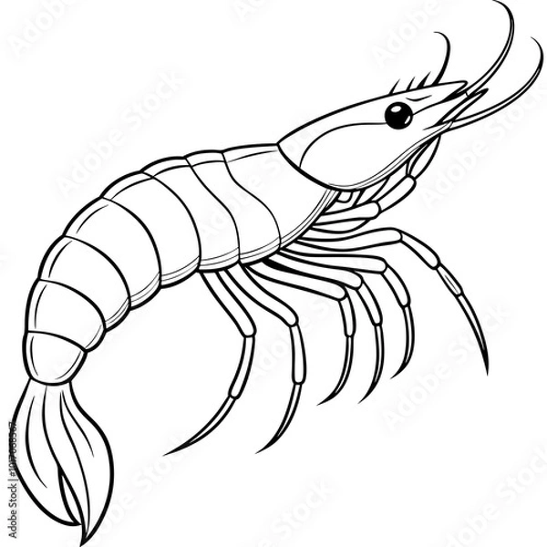 Obraz shrimp vector illustration