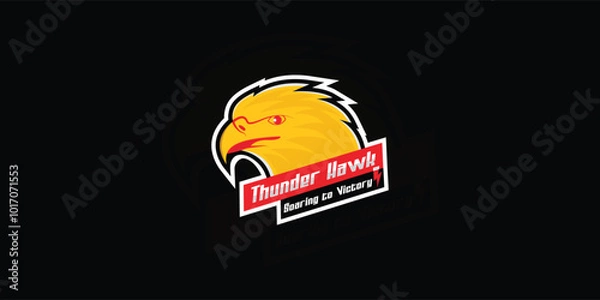 Obraz Thunder Hawk  Mascot Vector Logo Design