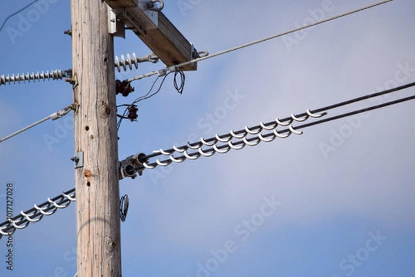 Obraz ADSS Cable with Spiral Vibration Dampers