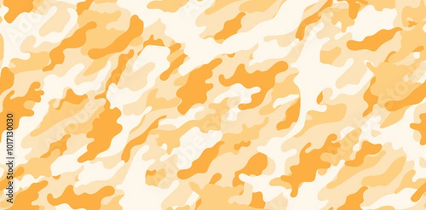 Fototapeta Yellow camouflage pattern for army. Trendy camouflage military pattern, seamless texture for fashion design	