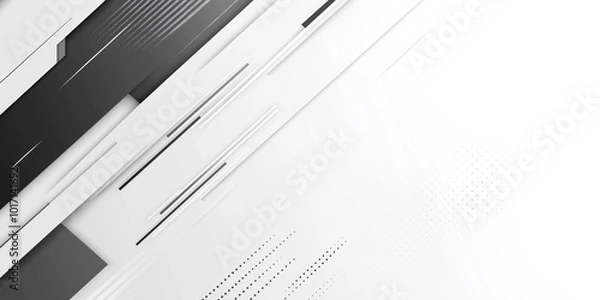 Fototapeta Abstract elegant White and gray background with diagonal lines for a modern design vector presentation template or business technology concept. AI generation.