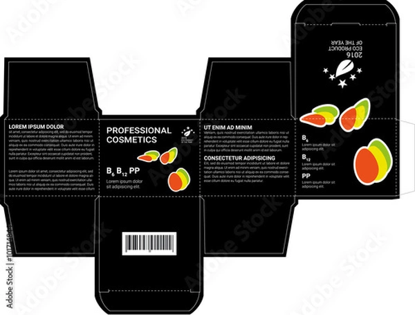 Obraz Design boxes of cosmetics. vector