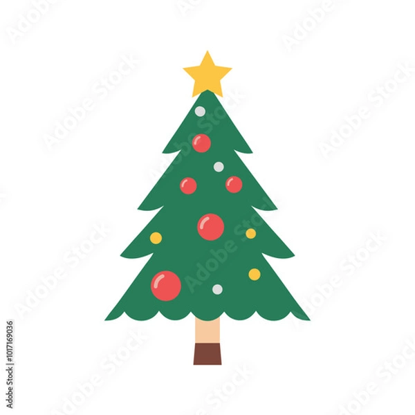 Obraz christmas tree illustration