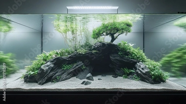 Obraz Aquascaping with a Bonsai Tree