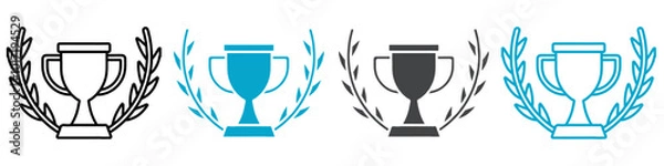 Fototapeta trophy icon Simple vector set isolated