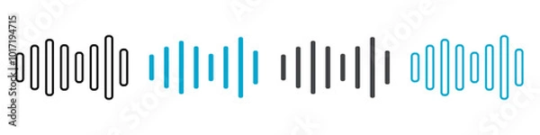 Fototapeta voice note icon Simple vector set isolated
