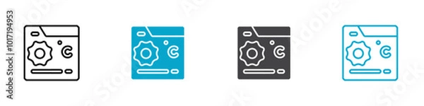 Fototapeta weather icon Simple vector set isolated