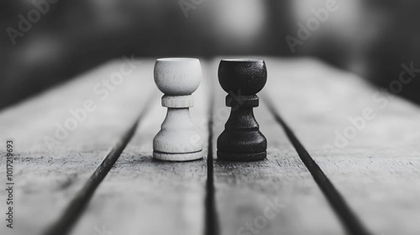 Obraz chessboard with pieces