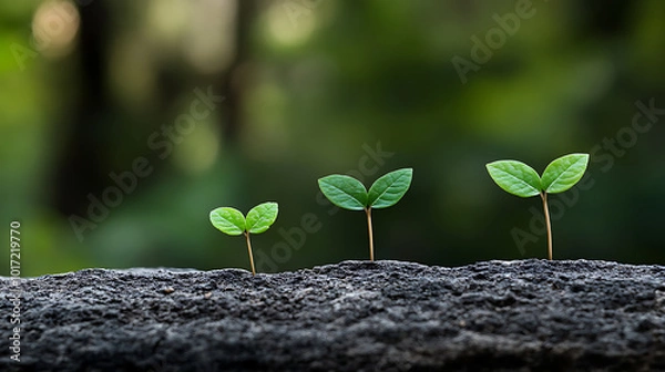 Obraz plant growing in soil