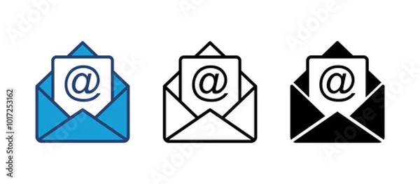 Fototapeta Mail icon vector. email icon vector. E-mail icon. Envelope illustration