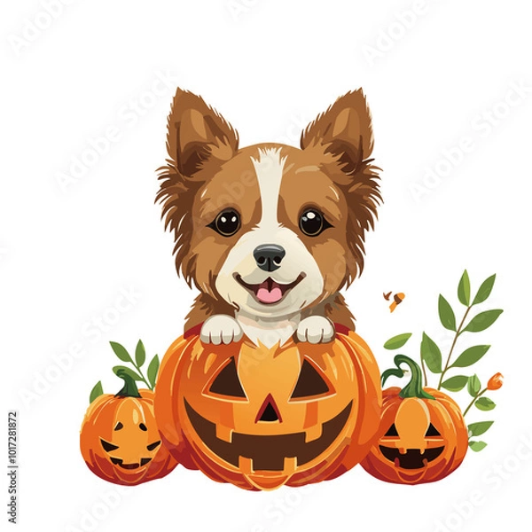 Fototapeta ハロウィンの犬