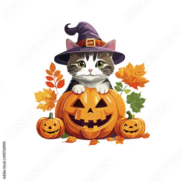 Fototapeta ハロウィンの猫