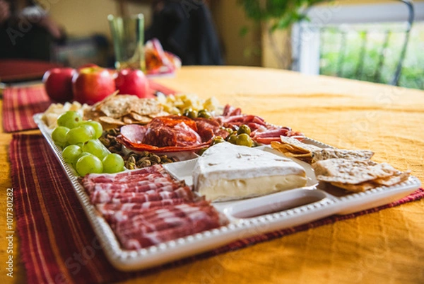 Obraz Charcuterie board on table