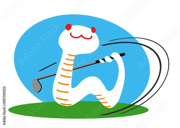 Fototapeta ゴルフを楽しむ巳