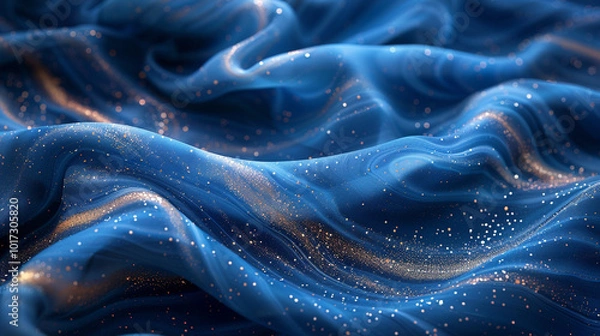 Obraz Blue and Gold Background with Elegant Contrast