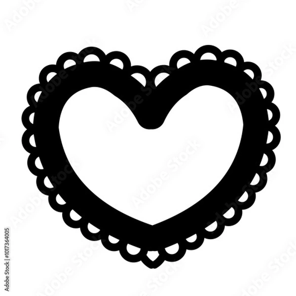 Fototapeta heart shape made of chain