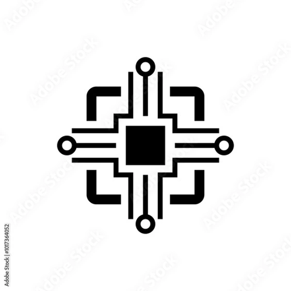 Obraz Simple and clean chipset illustration vector