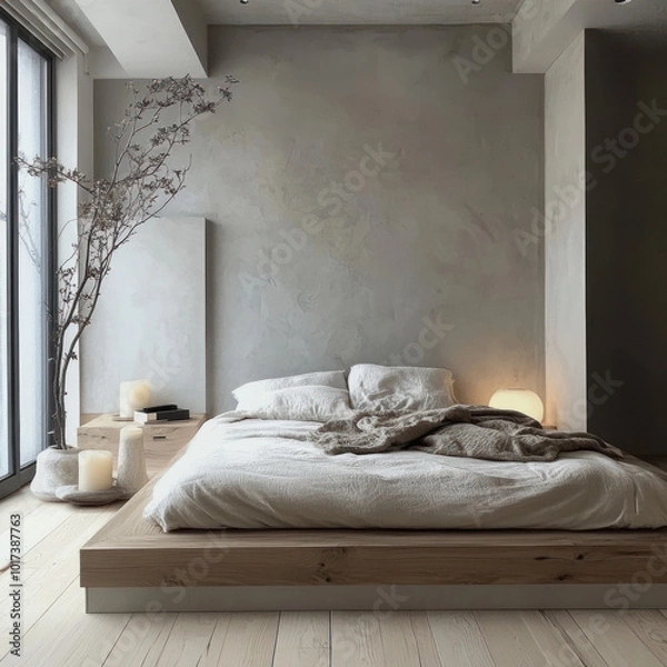 Fototapeta bedroom with bed