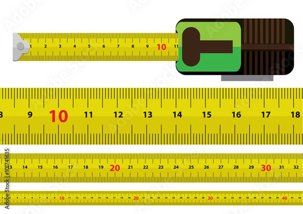 Obraz measuring tape for tool roulette vector illustration