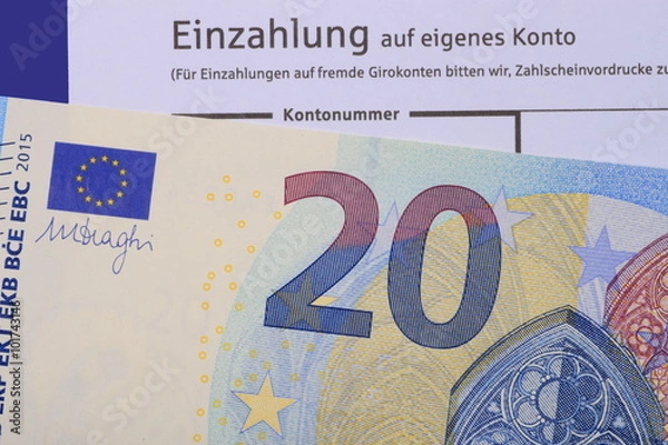 Obraz Bankformular und Banknote