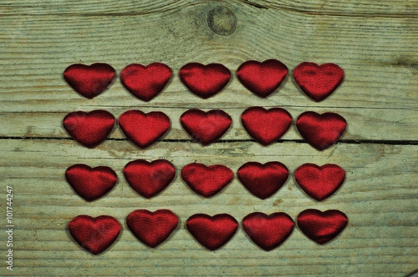 Obraz Small hearts on a row