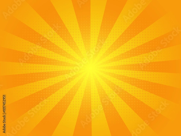 Fototapeta Sunbrush effect orange and yellow with halfmoon color for the background