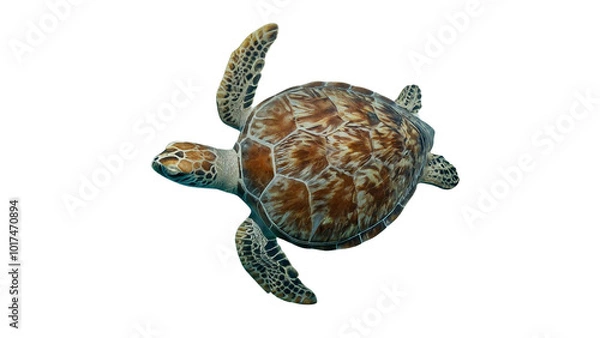 Fototapeta sea turtle isolated on white