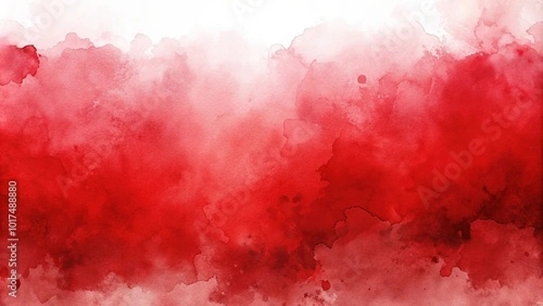 Obraz Abstract red watercolor painting background reflected on the surface of water