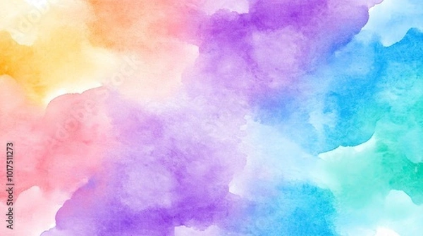 Obraz Vibrant Multicolor Abstract Watercolor Background