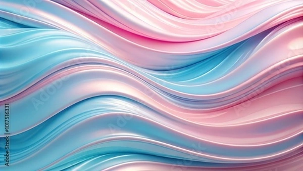 Fototapeta Abstract fluid pastel pink and blue background with a touch of luxury and soft composition