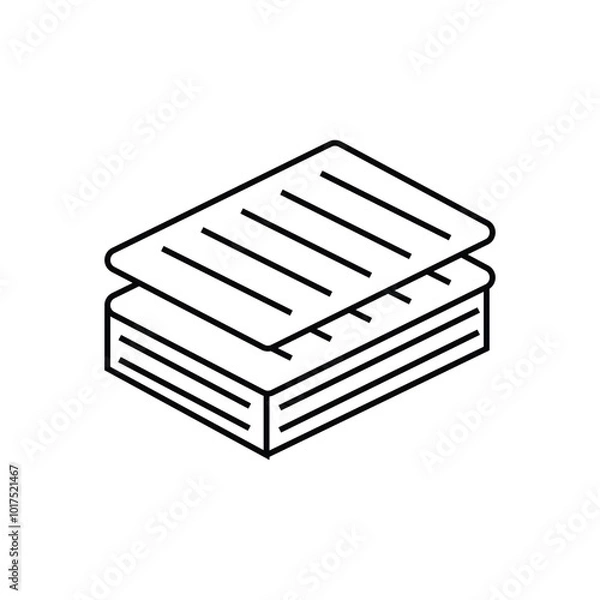Fototapeta Document icon logo design template isolated illustration