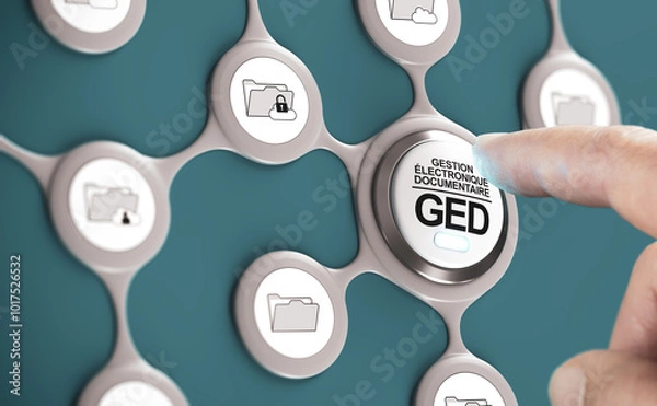 Obraz Logiciel GED, Gestion électronique documentaire.