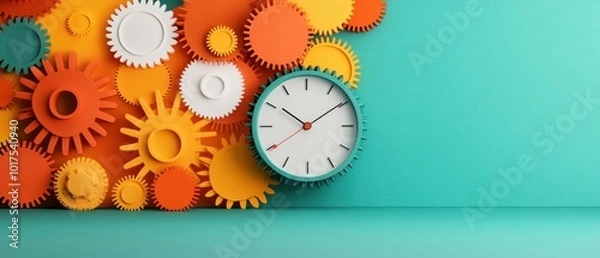 Fototapeta Time tracking powered by Big Data depicted as a visual representation of time usage analytics.