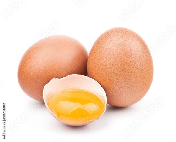 Obraz brown eggs isolated on white