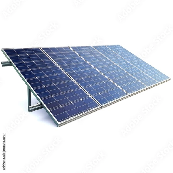 Fototapeta Solar panels or solar cells against on a transparent background isolated on white background 