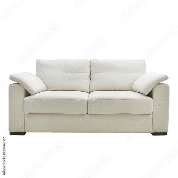 Fototapeta Modern sofa on isolated white background.