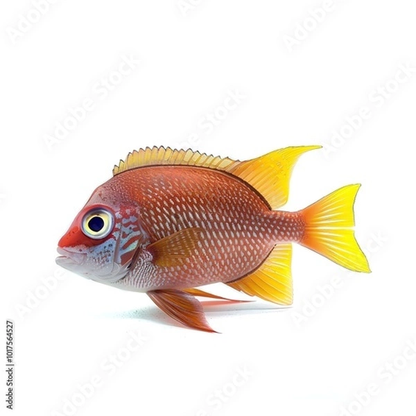Obraz Sea fish isolated on white background 