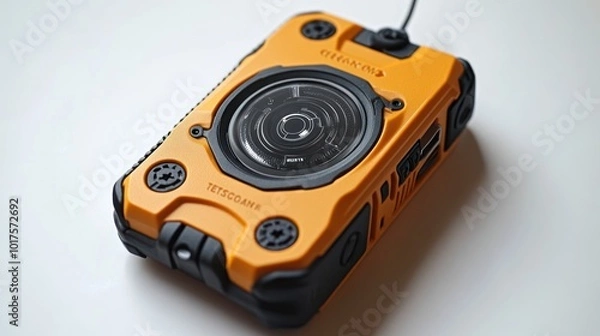 Fototapeta Yellow Ruggedized Device with Circular Display