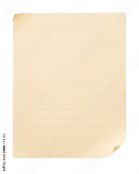 Fototapeta 切り取られたノートパッドの紙片