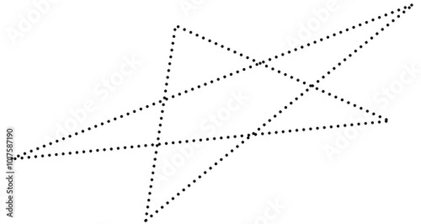 Fototapeta Geometric Star dotted Pattern. Doodle line